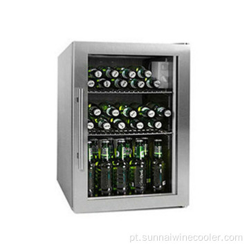 Geladeira de aço inoxidável construído em bebidas refrigerador de vinho